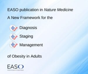 EASO publication in Nature Medicine: A New Framework for the Diagnosis, Staging, and Management of Obesity in Adults.